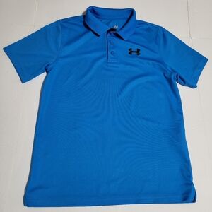 (#15) Under Armour Youth Large Blue Polo Shirt